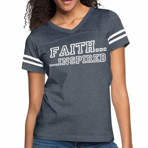 Womens Graphic Vintage Tee, Faith Inspired Sport T-shirt