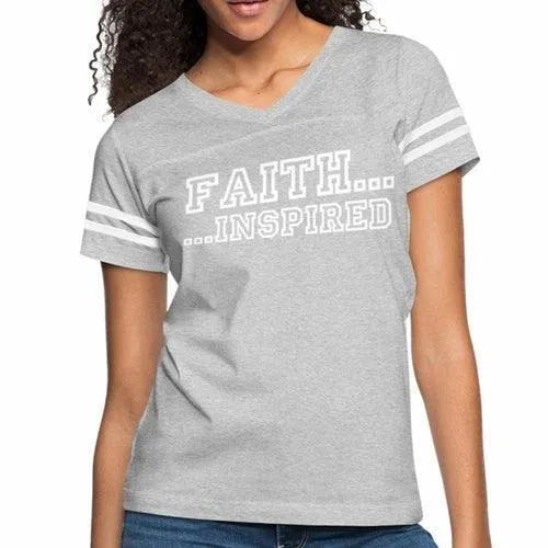 Womens Graphic Vintage Tee, Faith Inspired Sport T-shirt