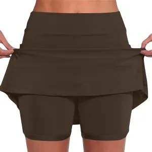 Women's High Waisted Skirt Shorts Summer Casual Sports Shorts Plus Size Bottoming Skirts Golf Tennis Skorts