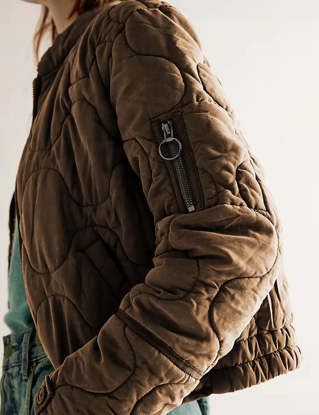 Women's Lightweight Zip Up Outerwear Coat Quilted Jacket Warm Down Puffer Jacket With Pockets
