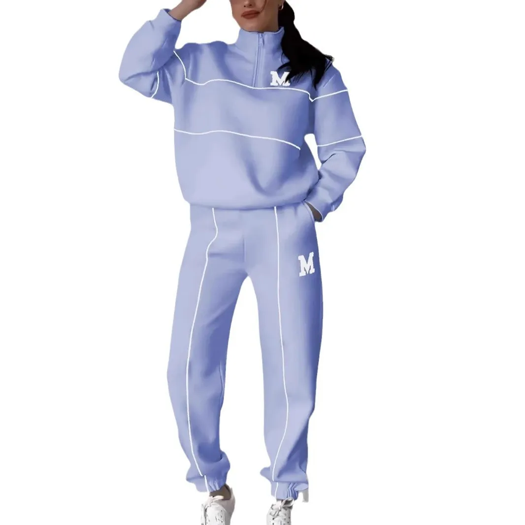 Women's Long-Sleeve Sweater Sports Suit – Comfortable and Stylish Two-Piece Activewear