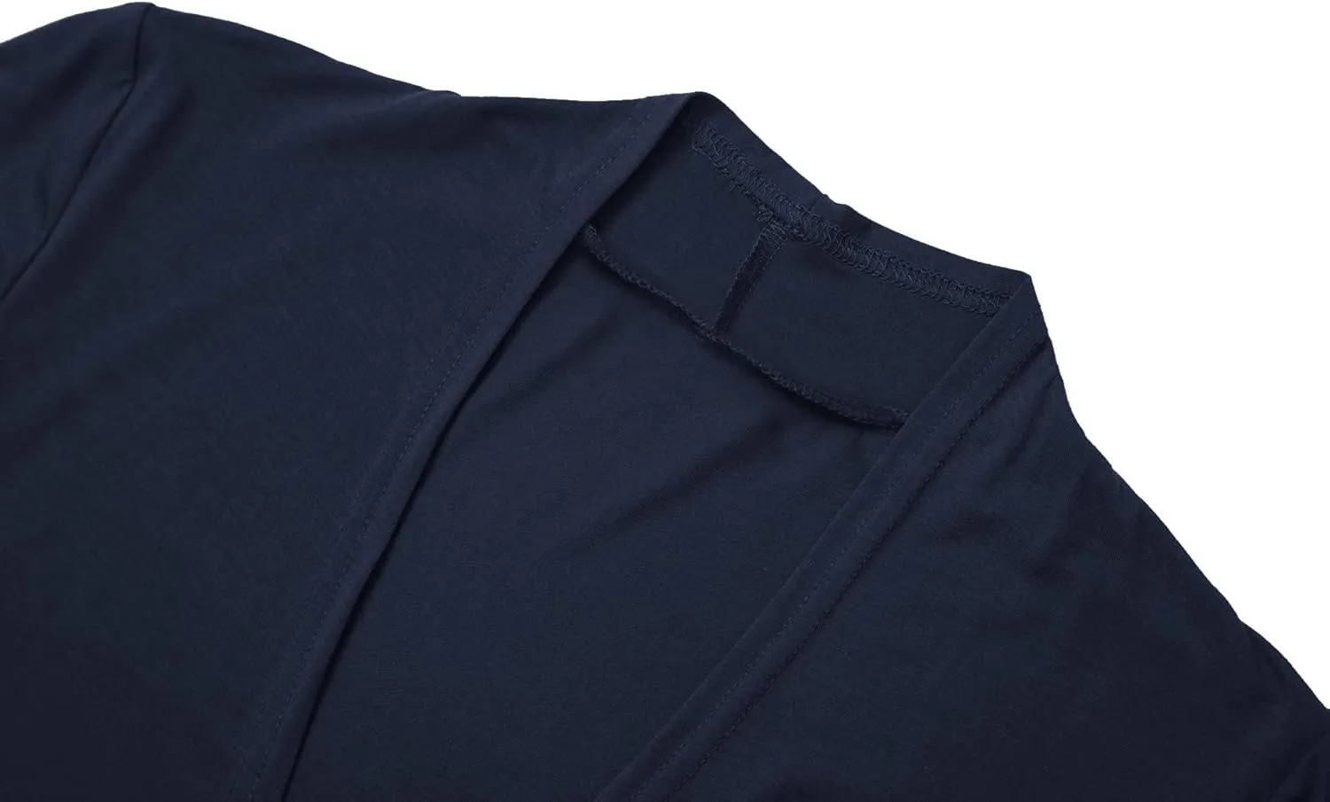 Women's Open Front Drape Cardigan Short Sleeves Solid Lightweight Cardigan