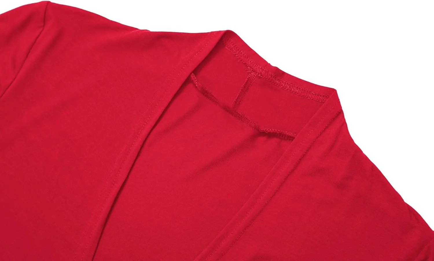 Women's Open Front Drape Cardigan Short Sleeves Solid Lightweight Cardigan