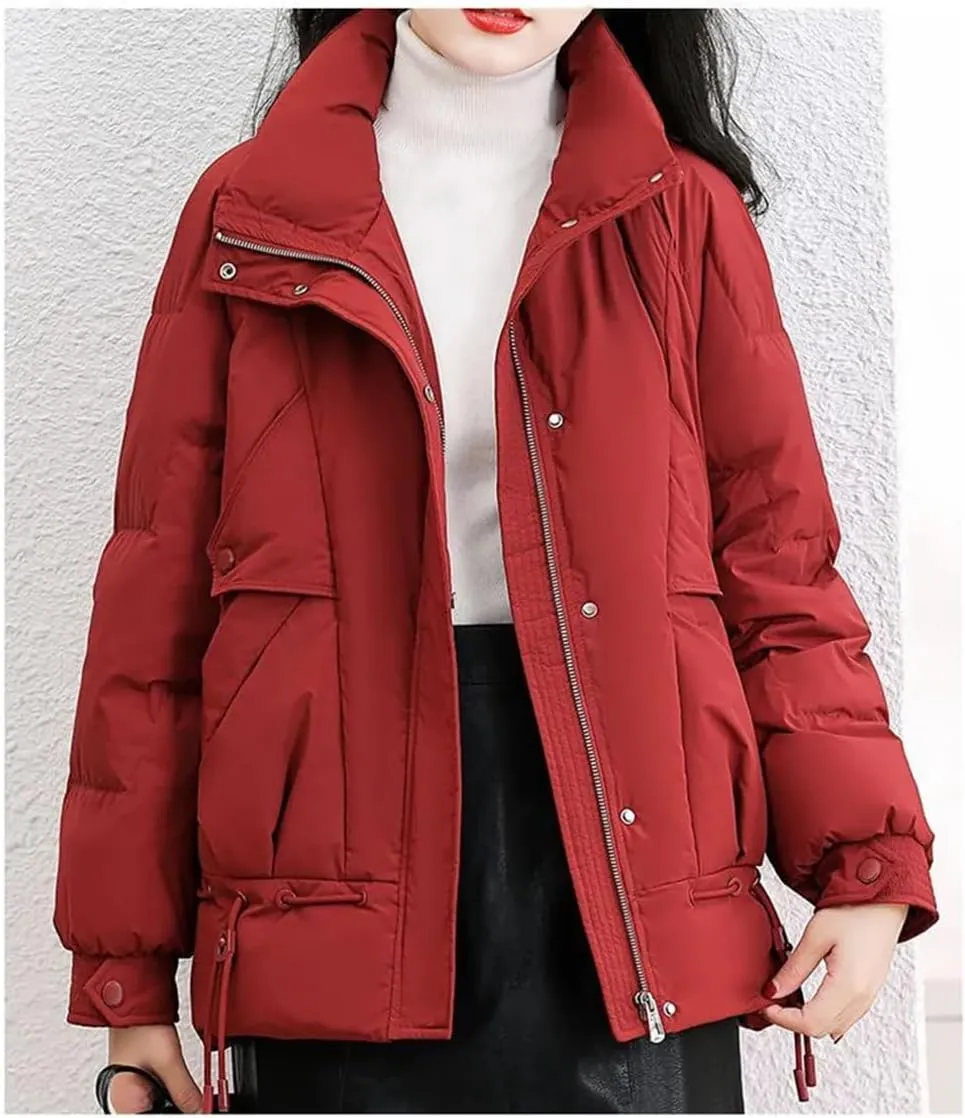 Women's Overcoat Parka Down Cotton-Padded Jacket Outerwear Thickened Keep Warm Ladies' Coat Top
