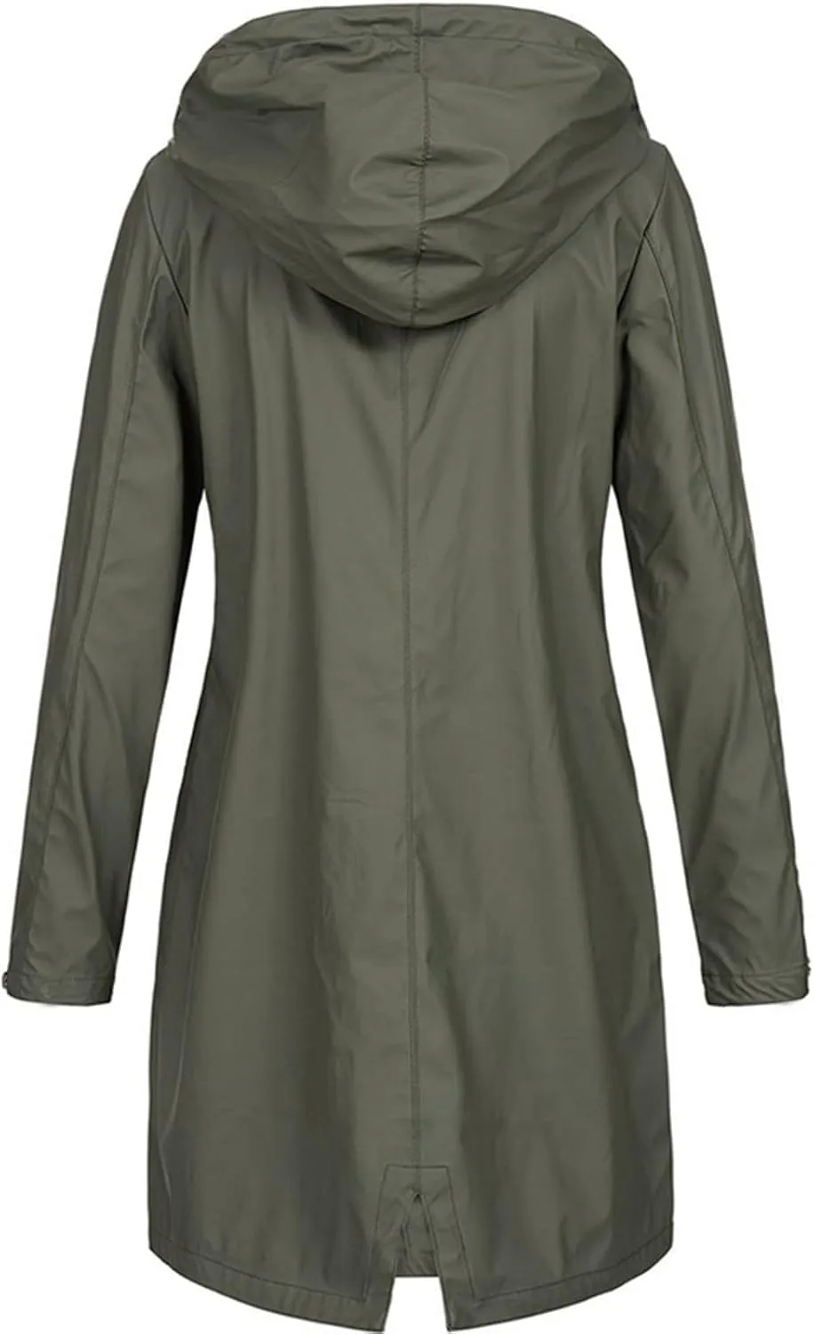 Womens Rain Jacket Waterproof Outdoor Rain Coats Lightweight Active Raincoat Windbreaker Long Hooded Trench Coat