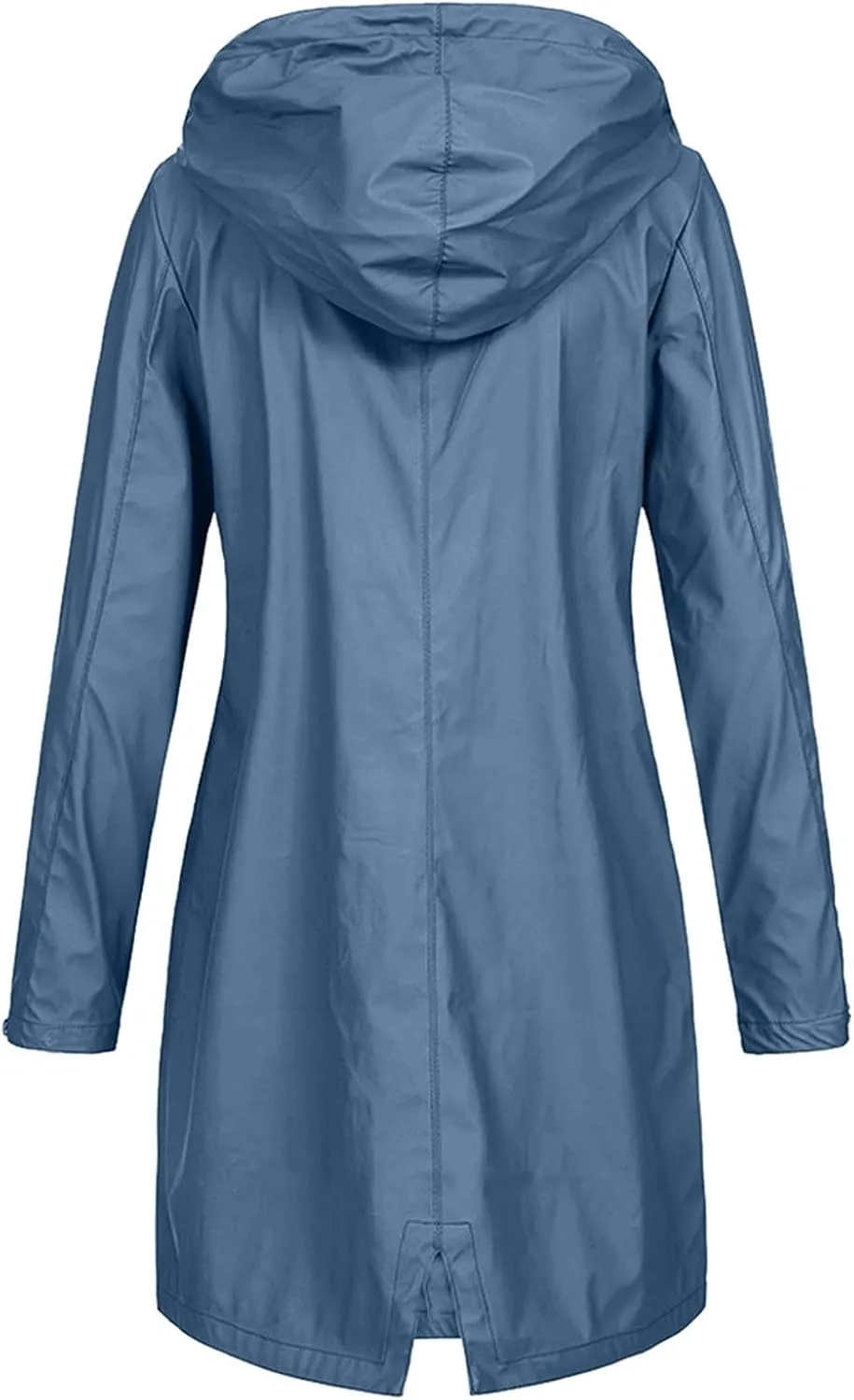 Womens Rain Jacket Waterproof Outdoor Rain Coats Lightweight Active Raincoat Windbreaker Long Hooded Trench Coat