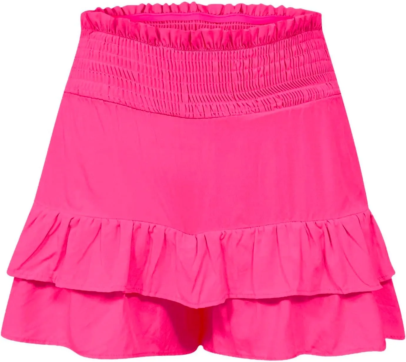 Womens Summer Skorts Flowy Mini Skirts High Waist Ruffle Tiered Skorts Casual Boho Beach Skirts Built-in Shorts