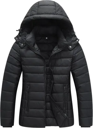 Women's Waterproof Puffer Jacket Quilted Warm Winter Coat Ultra Light Weight Short Down Jacket