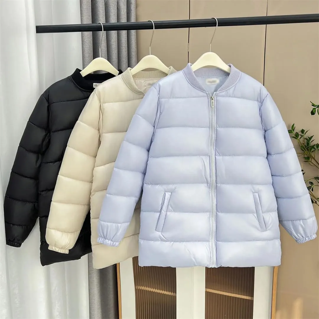 Women's Winter Thick Cotton-Padded Baseball Collar Coat