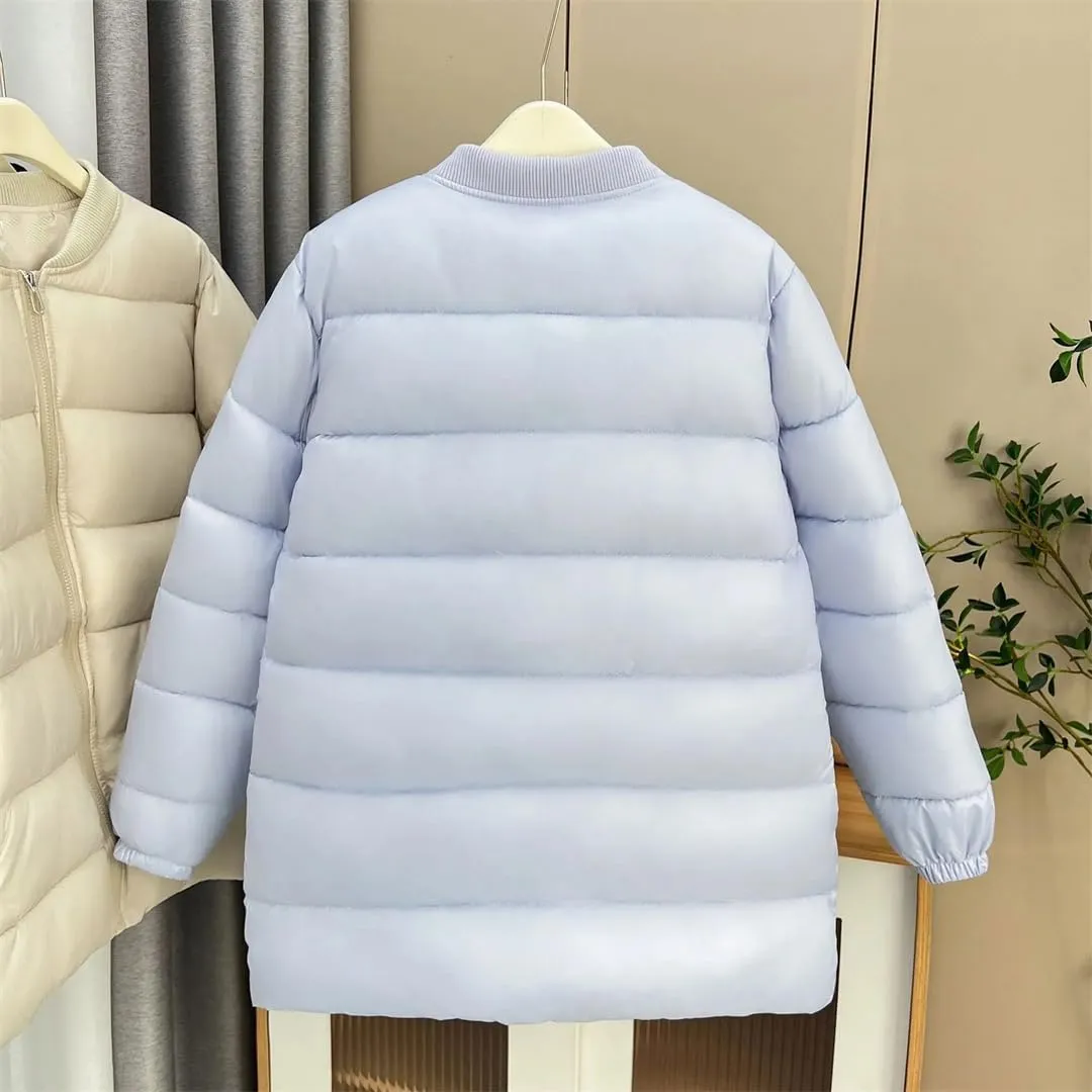 Women's Winter Thick Cotton-Padded Baseball Collar Coat