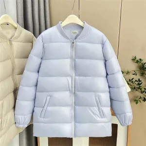 Women's Winter Thick Cotton-Padded Baseball Collar Coat