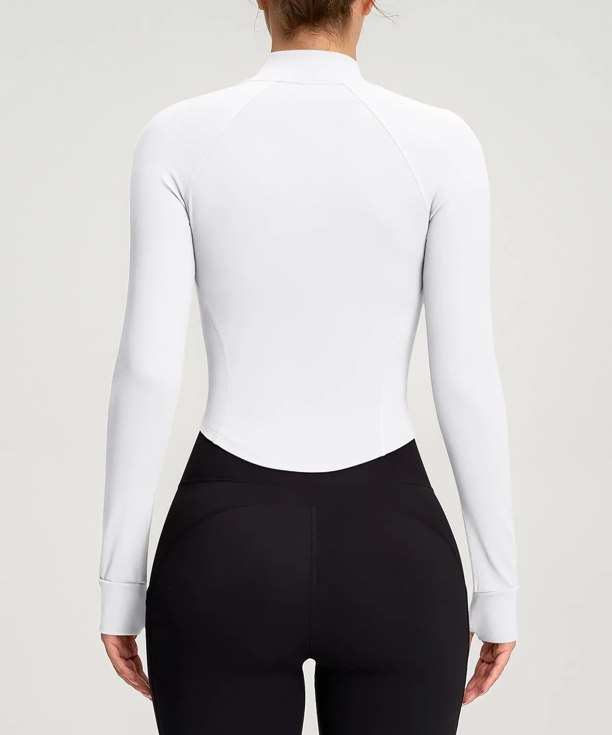 Womens Zip Up Bbl Jacket Lightweight Cropped Athletic Jacket Track Gym Workout Jackets for Running Yoga Hiking