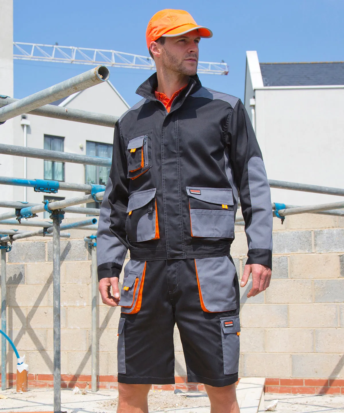 Work-Guard lite jacket | Royal/Navy/Orange