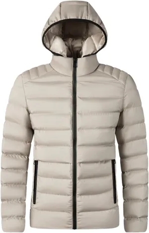Yeuyyben Fashion Casual Thick Warm Men's Winter Outwear Cotton-Padded Jacket Solid Color Hooded Coat Pockets Men's