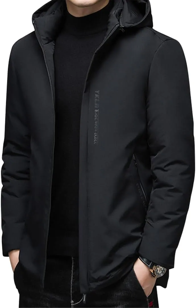 Yeuyyben Hooded Windbreaker Parkas Winter Zipper Male Casual Cotton Padded Coat Outwear Thick Youth Oversized Jacket