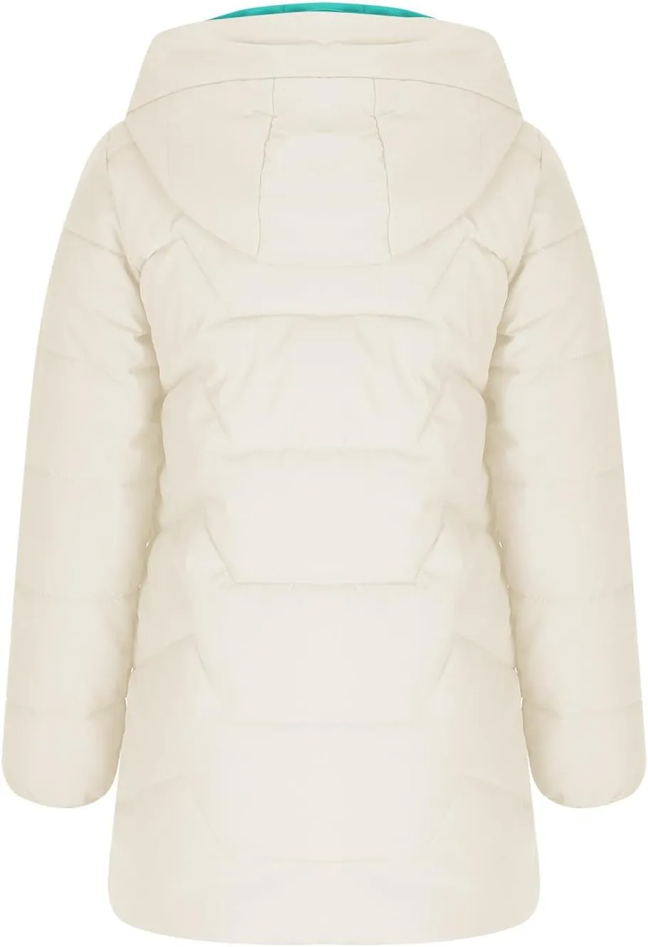 YRAETENM Womens Puffer Jacket Warm Long Zip up Hooded down Coats Heavyweight Quilted Coat Winter Outerwear with Pockets