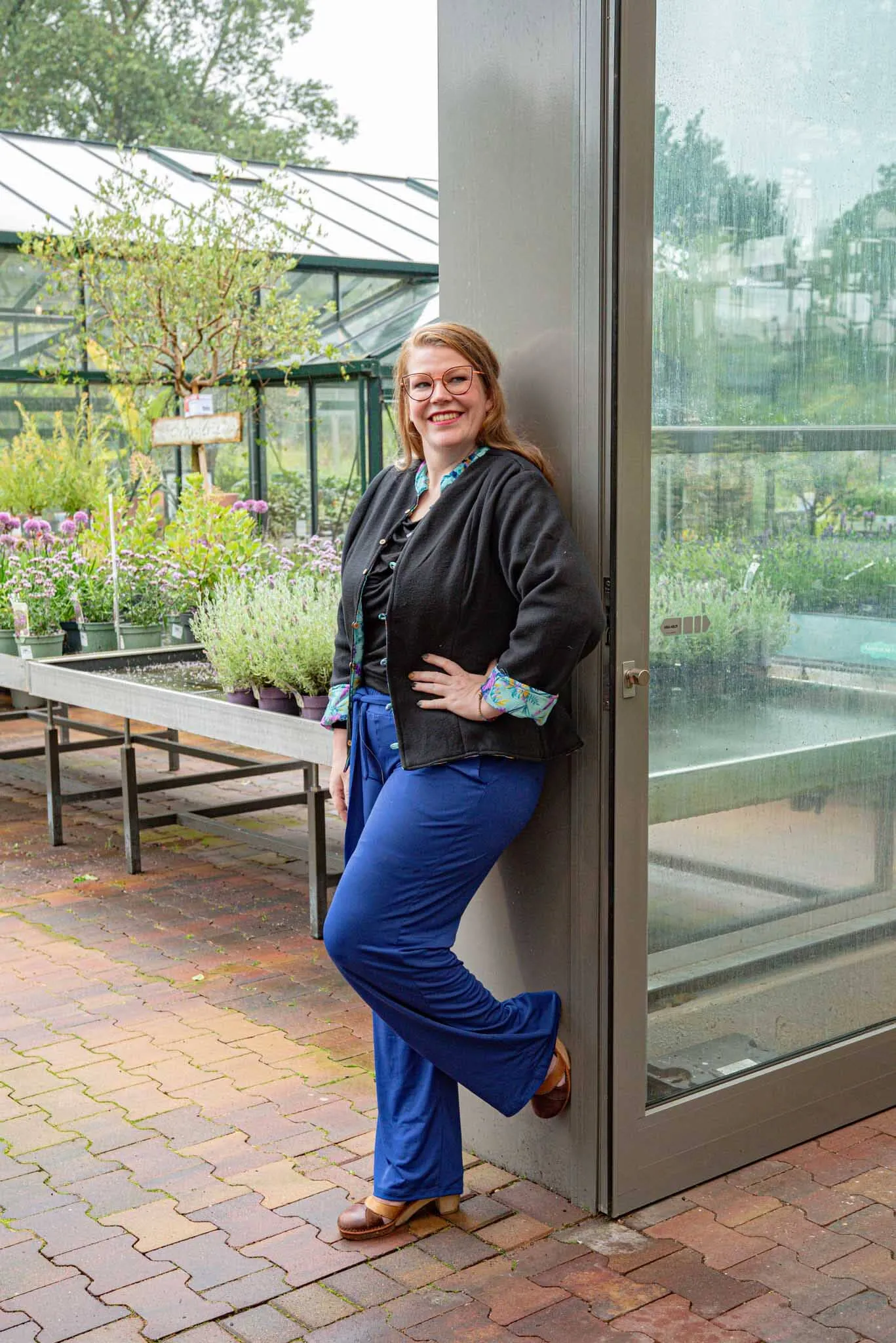 Zijden jacket- gevoerd jasje met fleece - blue birds