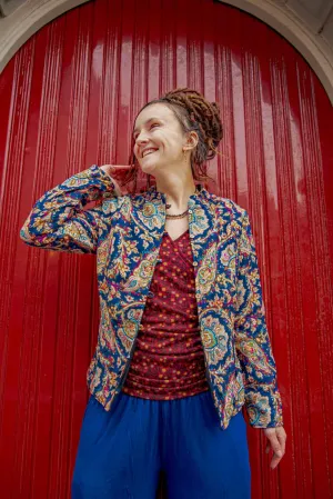 Zijden jacket- gevoerd jasje met fleece - Blue Vision