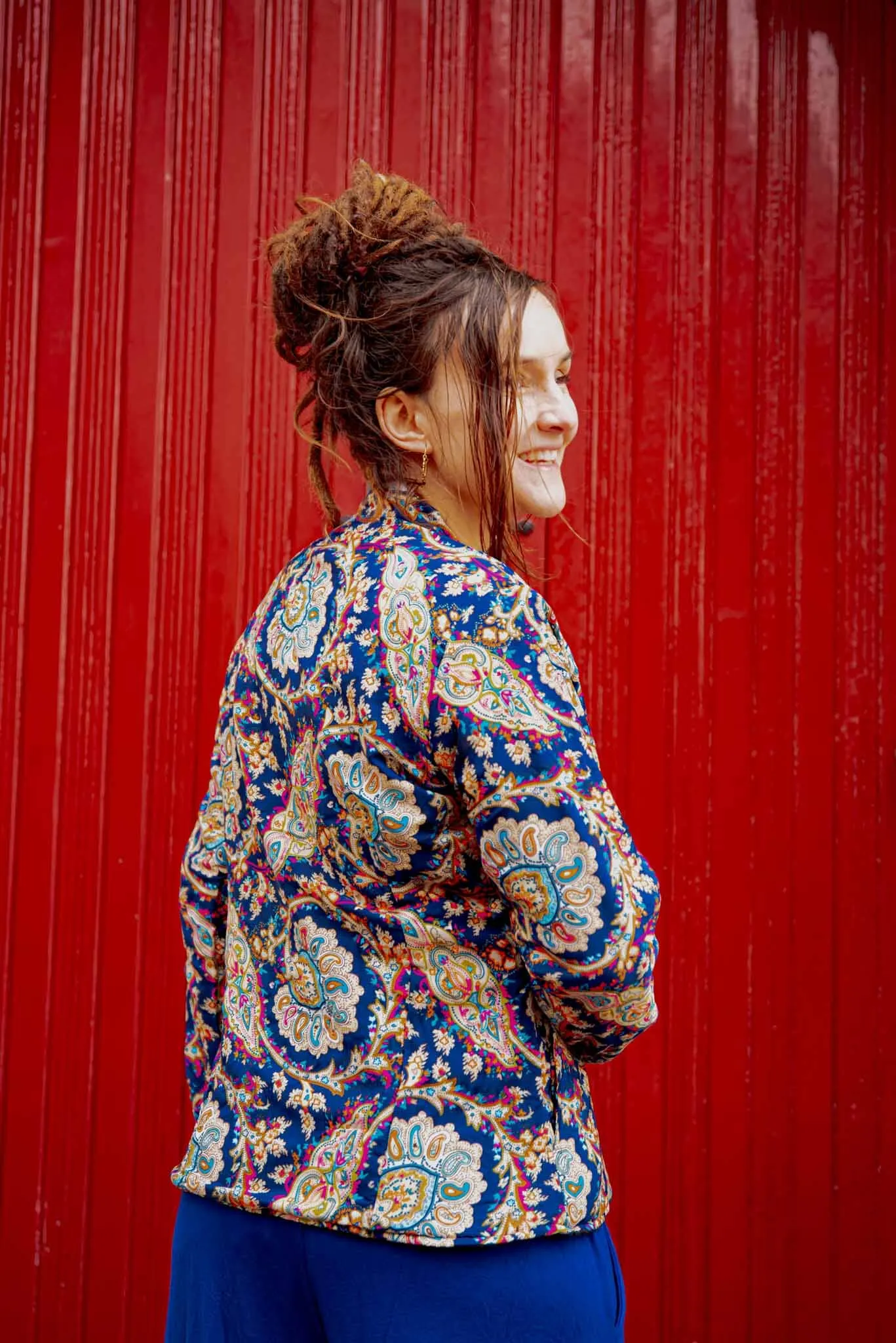 Zijden jacket- gevoerd jasje met fleece - Blue Vision