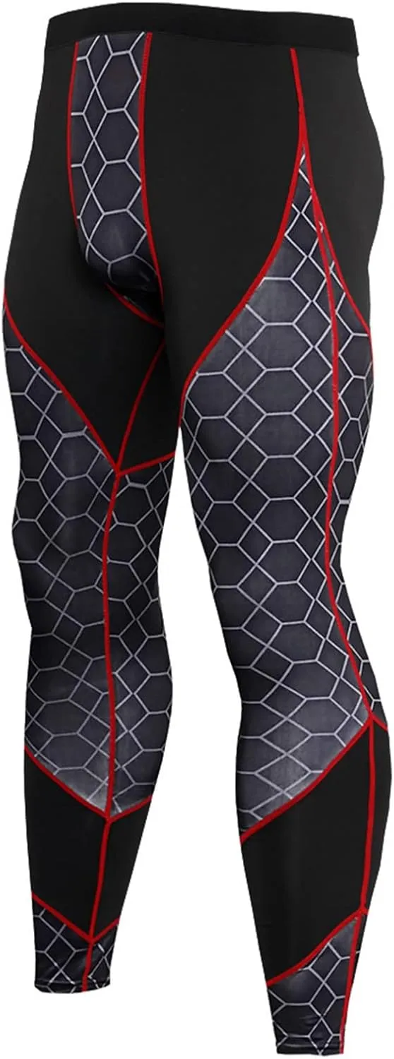 ZYXTIM Men's Compression Pants, Quick Dry Gym Workout Sports Running Tights Slim Fit Yoga Leggings with Pocket/Non-Pocket