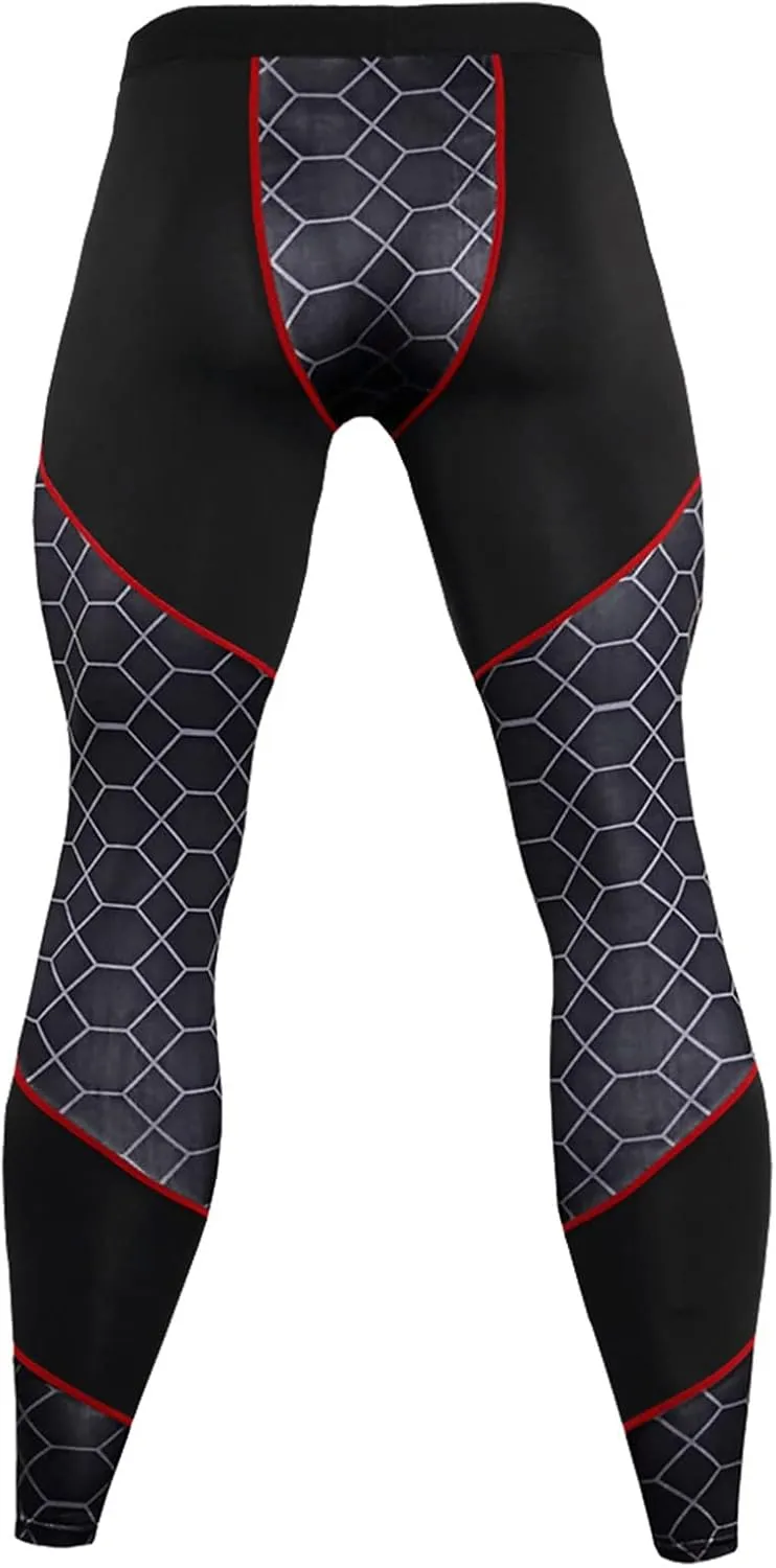 ZYXTIM Men's Compression Pants, Quick Dry Gym Workout Sports Running Tights Slim Fit Yoga Leggings with Pocket/Non-Pocket