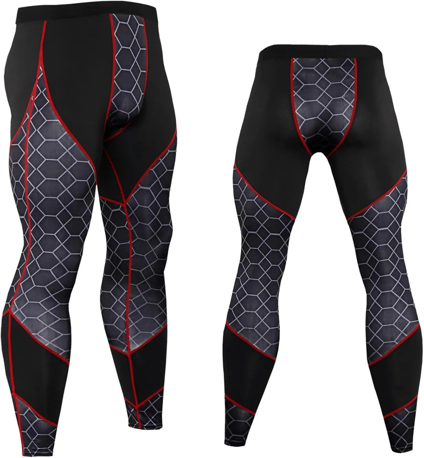 ZYXTIM Men's Compression Pants, Quick Dry Gym Workout Sports Running Tights Slim Fit Yoga Leggings with Pocket/Non-Pocket